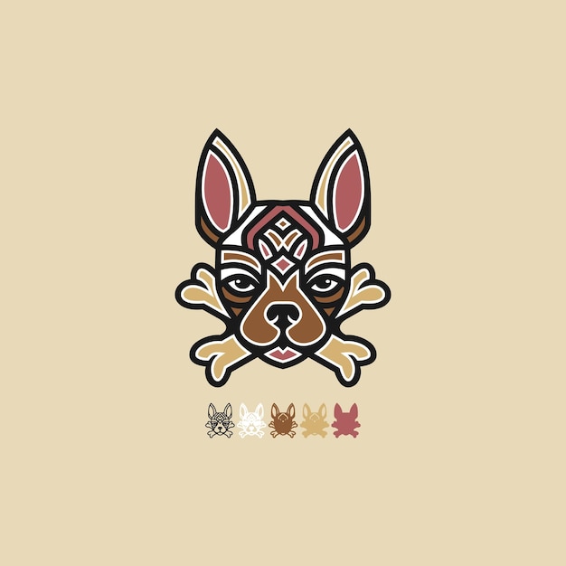 Vector a drawing of a rabbit with a golden background