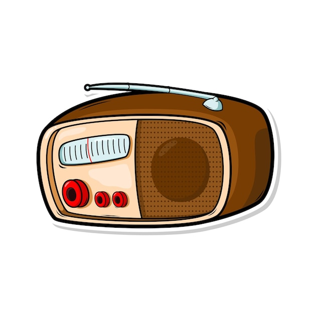 a drawing of a radio that has the word radio on it