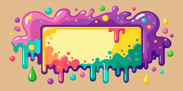 Un disegno di uno sfondo color rainbow con bolle colorate e acqua colorata