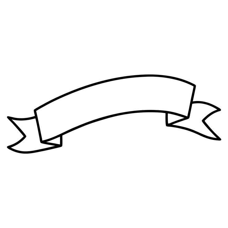 Vector a drawing of a ribbon with a ribbon that says quot the word ribbon quot