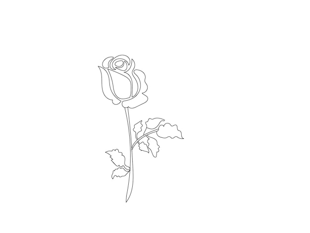 A drawing of a rose that has a rose in it