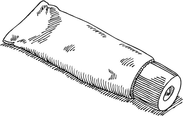 a drawing of a sausage with a line through the middle