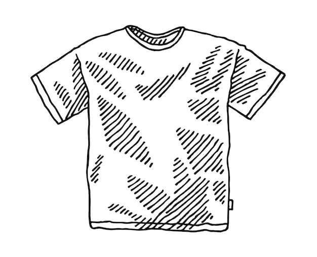 Vettore un disegno di una camicia che dice t-shirt