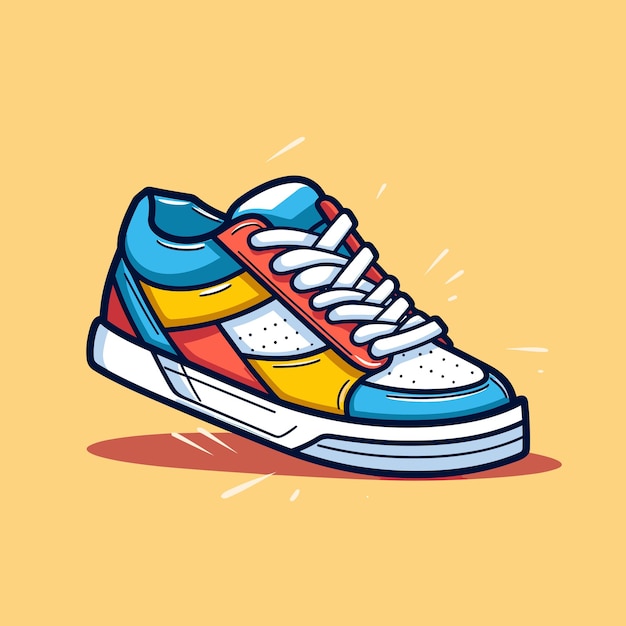 A drawing of a shoe that has the word shoe on it