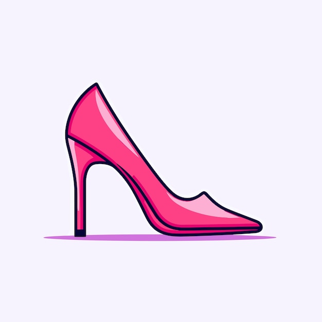 Рисунок обуви с надписью «розовый».