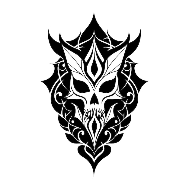 Vector drawing a simple tattoo design