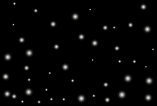 Vector drawing of snowflakes on a black background. vector.