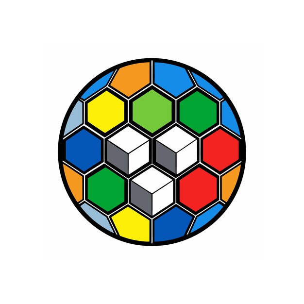サッカーボールのベクトルイラストの絵