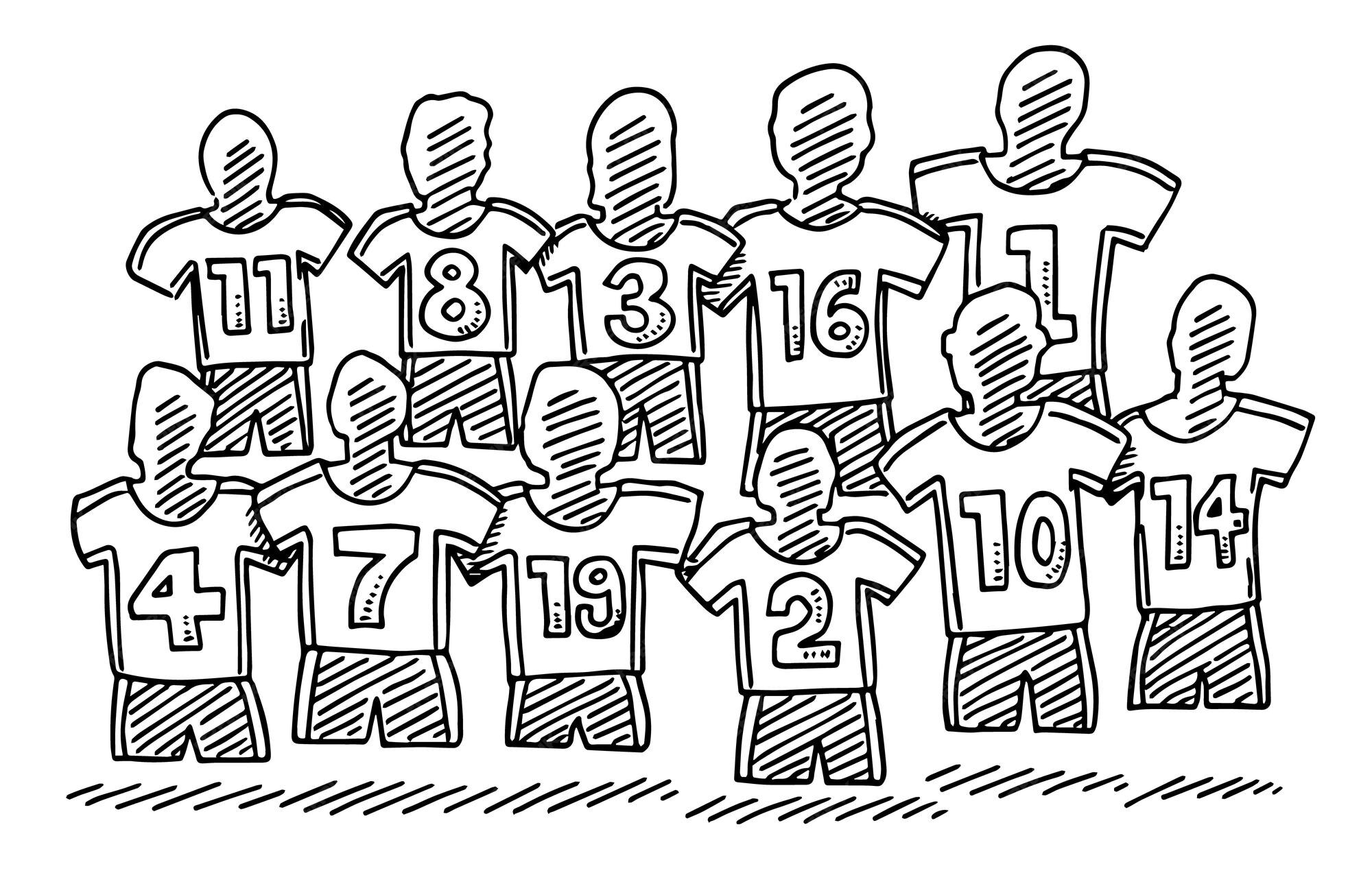 Premium Vector A Drawing Of A Soccer Team With Numbers 19 And 19 premium-vector-a-drawing-of-a-soccer-team-with-numbers-19-and-19
