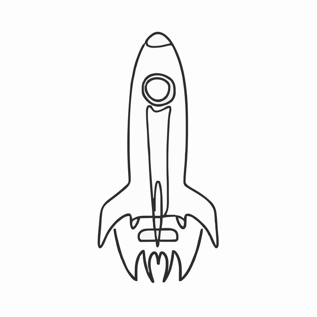 Vector a drawing of a space shuttle with a rocket on the bottom