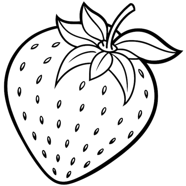 Vector a drawing of a strawberry with a strawberry drawn on it