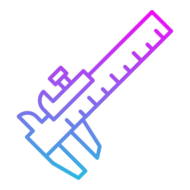 Vector a drawing of a sword with a blue and pink and purple design