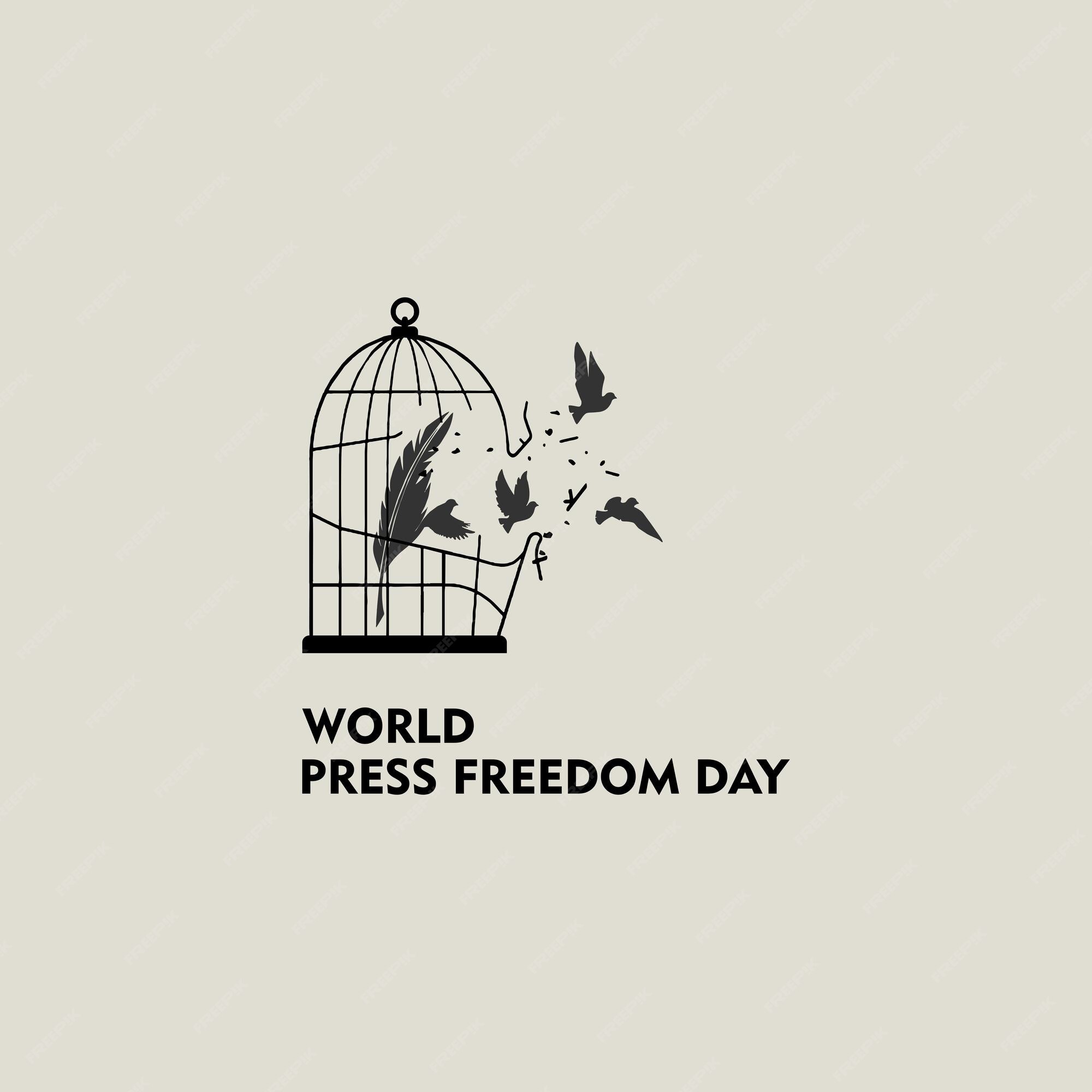 Premium Vector | A drawing that shows a cage with birds flying out of