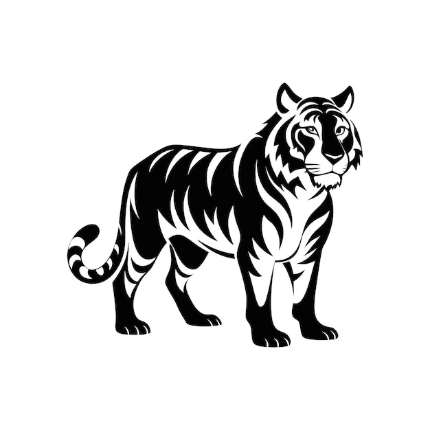 a drawing of a tiger that has a tiger on it