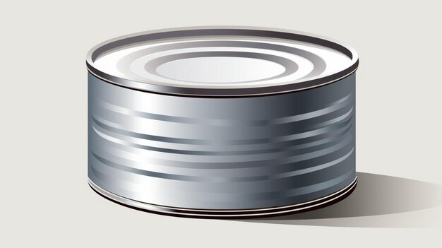 Vector a drawing of a tin with a silver lid that says quot a quot on it
