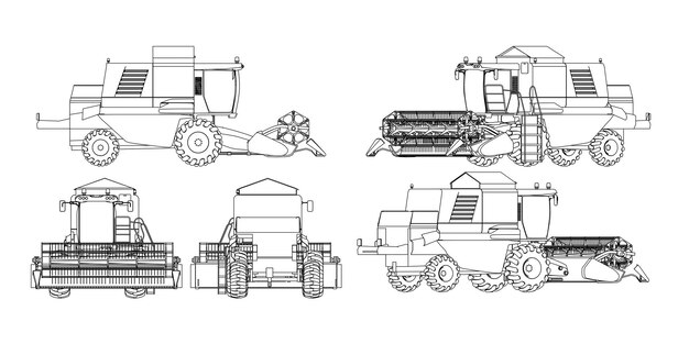 Gleaner Combine Harvester – 3D Horse