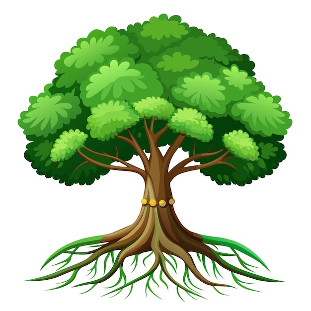 a drawing of a tree with a crown and a crown on it