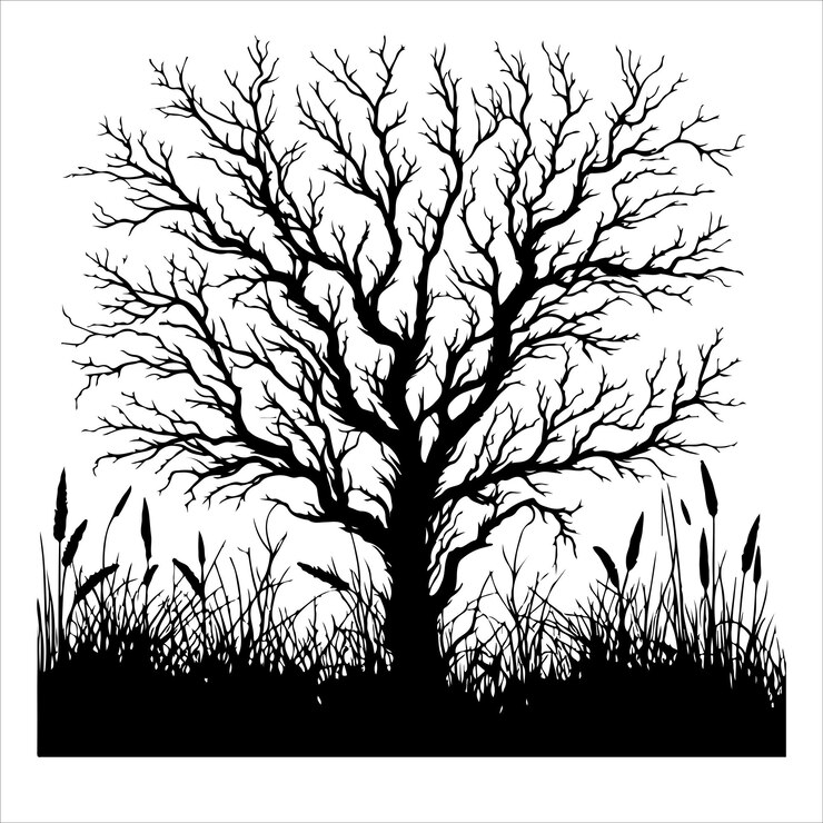Vector a drawing of a tree with the words quot bare quot on it
