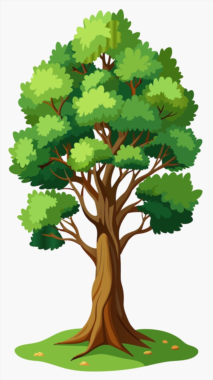 Vector 樹木の絵を描いて樹木を引用すると書いてある