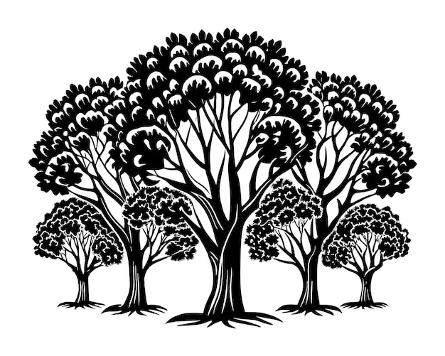 a drawing of a tree with the words the word