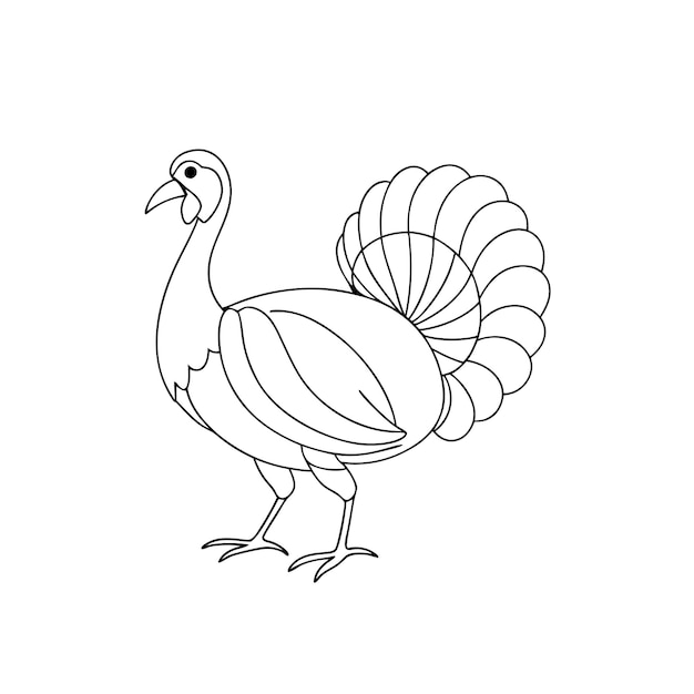 Vector a drawing of a turkey with a turkey on it