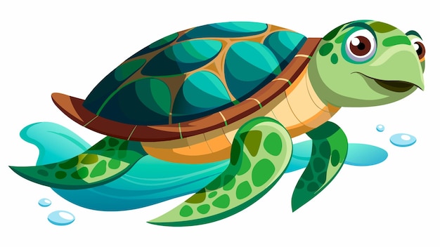 a drawing of a turtle with a green and orange pattern