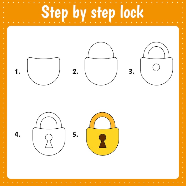 Drawing tutorial for door lock