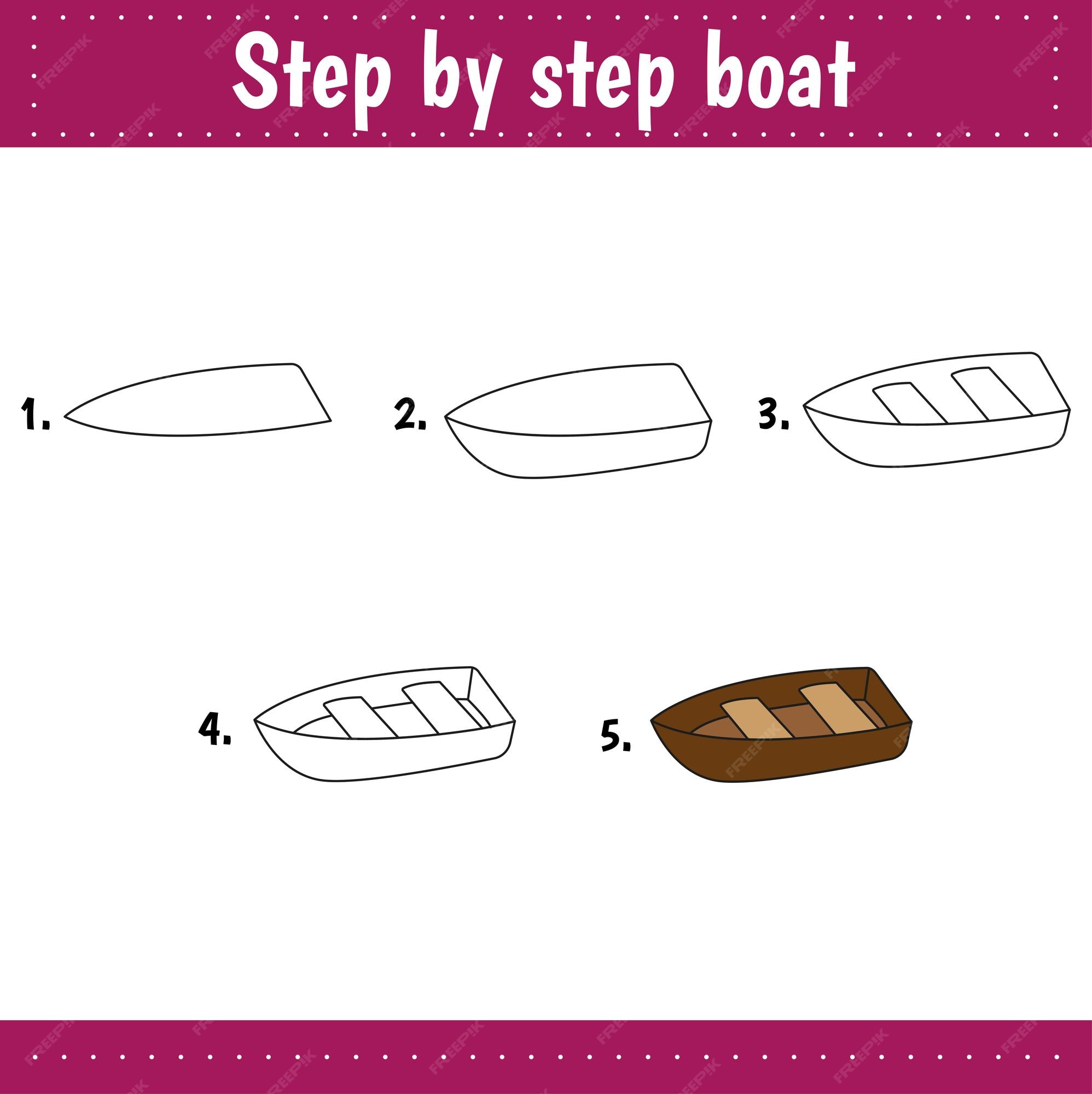 How to Draw a Boat - Really Easy Drawing Tutorial