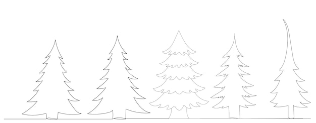 Рисование одной сплошной линией дерева