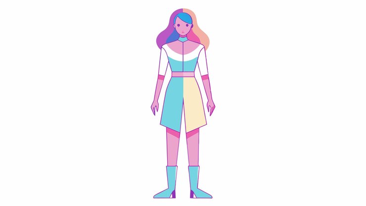 Vector 시리즈에서 한 여성의 그림
