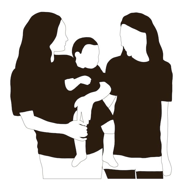 A drawing of a woman holding a baby and the words'mom'on the front of it