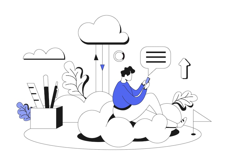 Vector a drawing of a woman reading a book with the word arrow on it