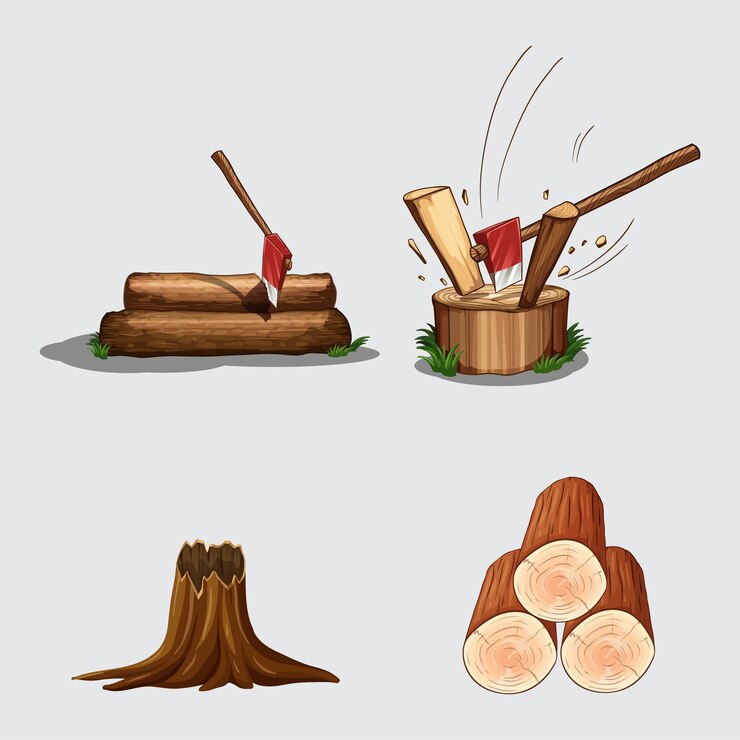 Vector a drawing of a wooden chopping board with a wooden spoon and a pot of wood with a spoon