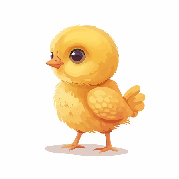 a drawing of a yellow chicken with a yellow beak