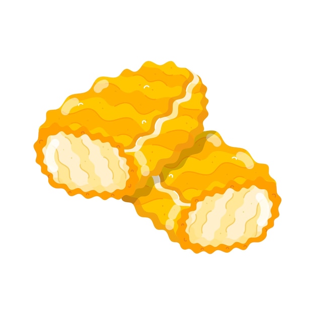 a drawing of yellow and orange food with a yellow background