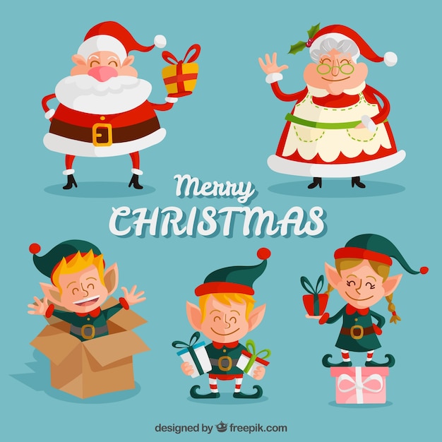 Disegnato natale personaggi collection