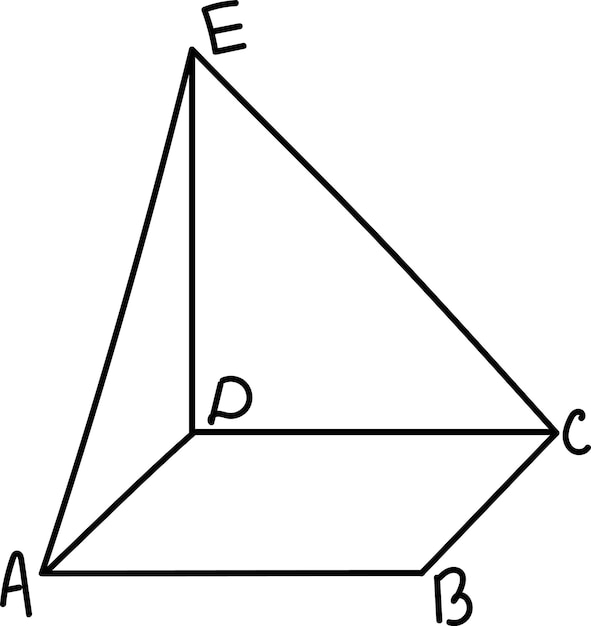 Вектор Нарисованный геометрический треугольник