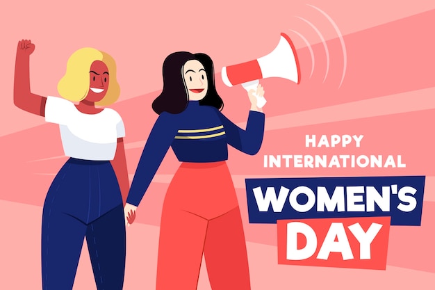 Drawn international women's day illustration