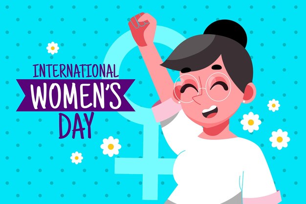 drawn international women's day illustration