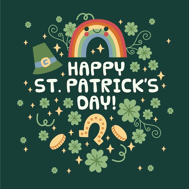 Drawn st. patrick's day illustration