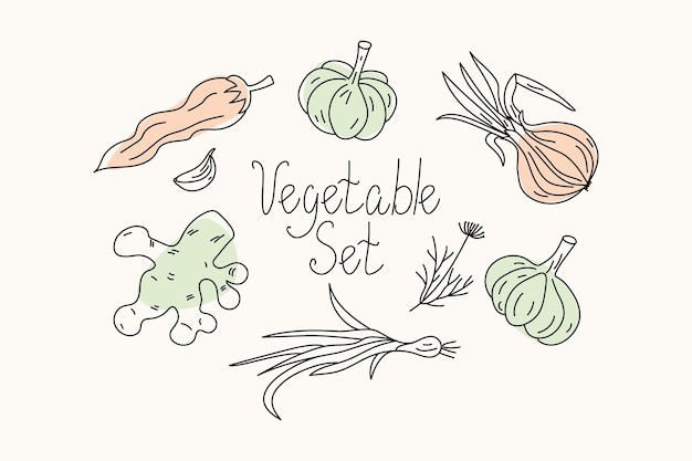 Drawn vegetables