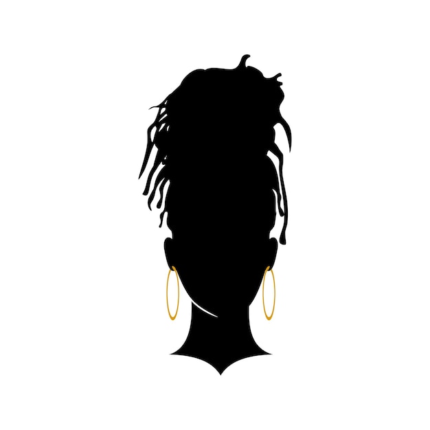 dreadlocks vrouw silhouet