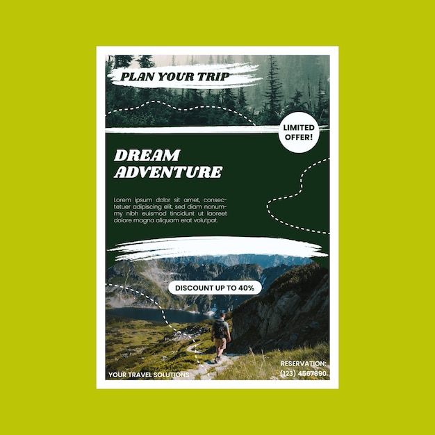 Vector dream adventure travel poster