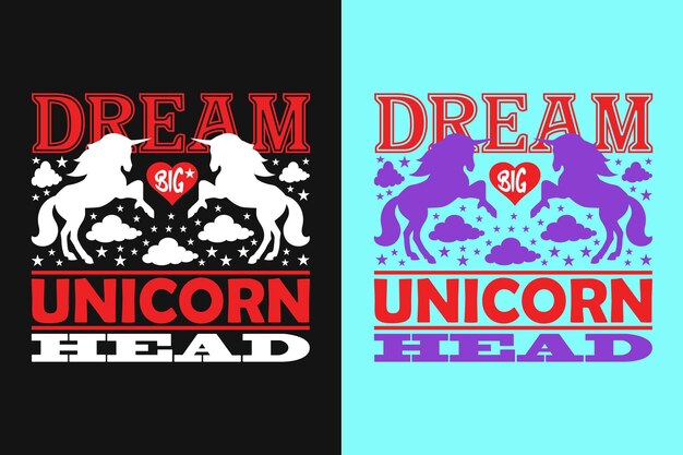 Dream Big Unicorn Head Unicorn Squad Animal Lover Shirt My Spirit Animal