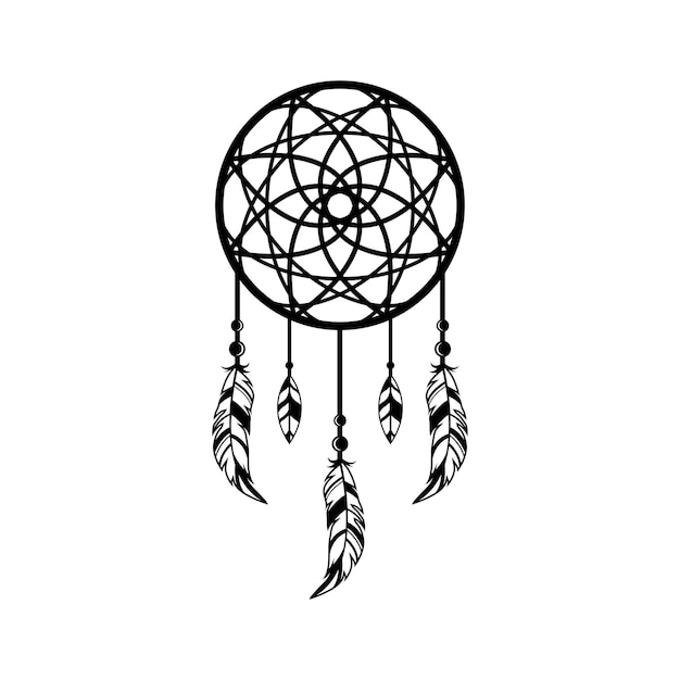 Dream catcher logo icon design template vector