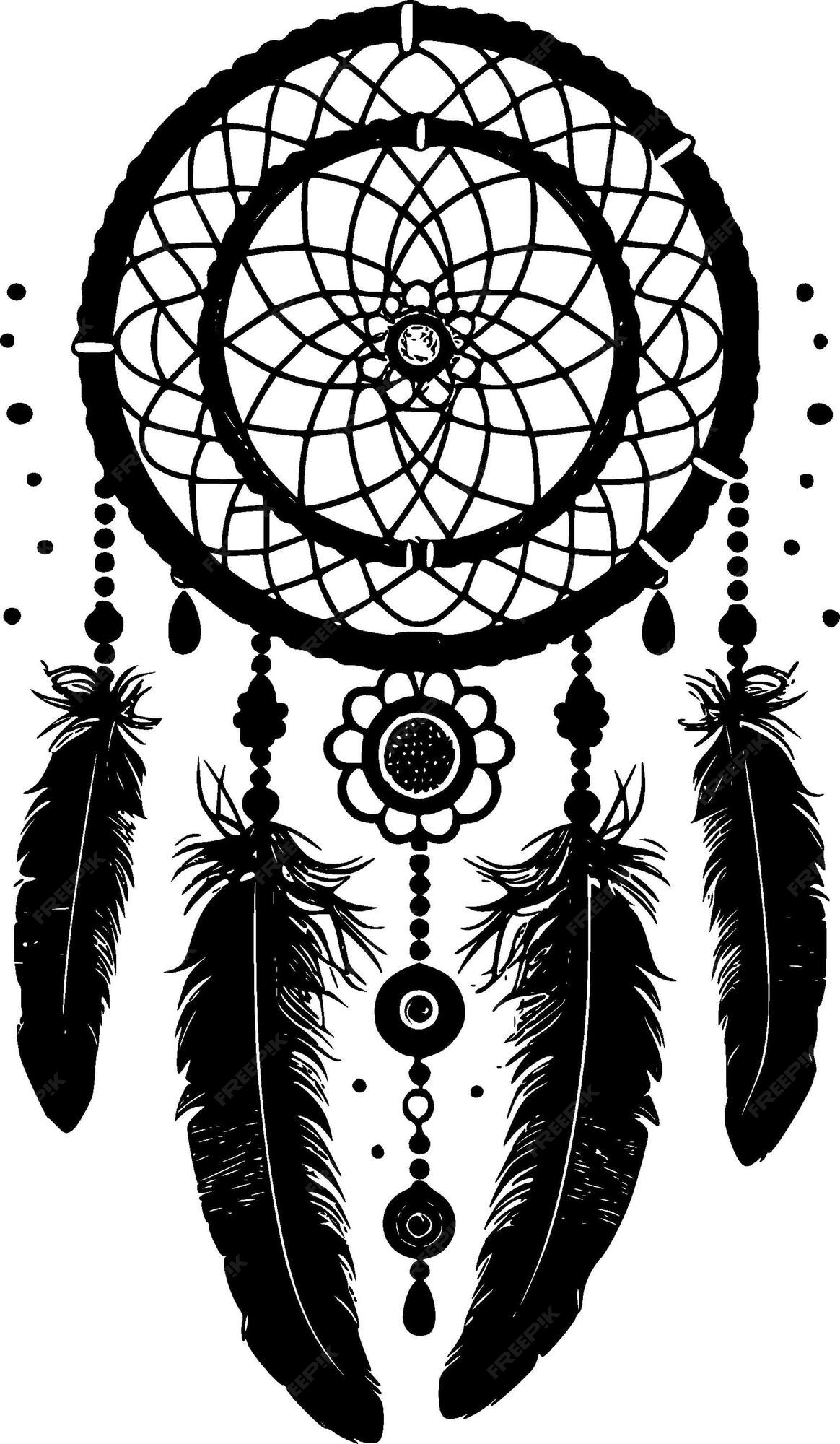 Dream Catcher Vector Icon on White Background. Flat Vector Dream