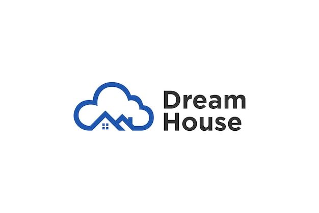 Dream cloud house logo design