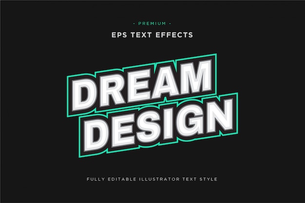 Vector dream design mascot sports text effect - editable sports vector text style