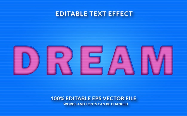 Dream editable text effect