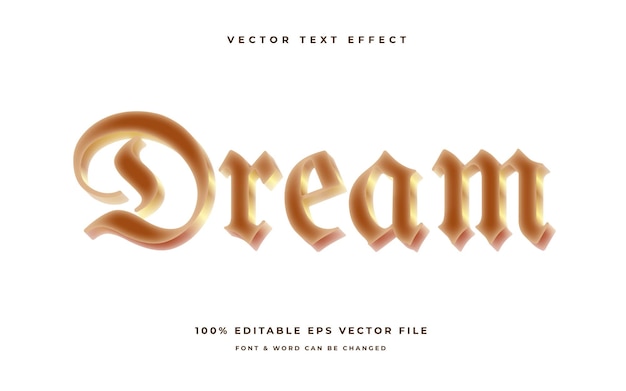 Dream gold editable text effect